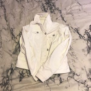 white jean jacket